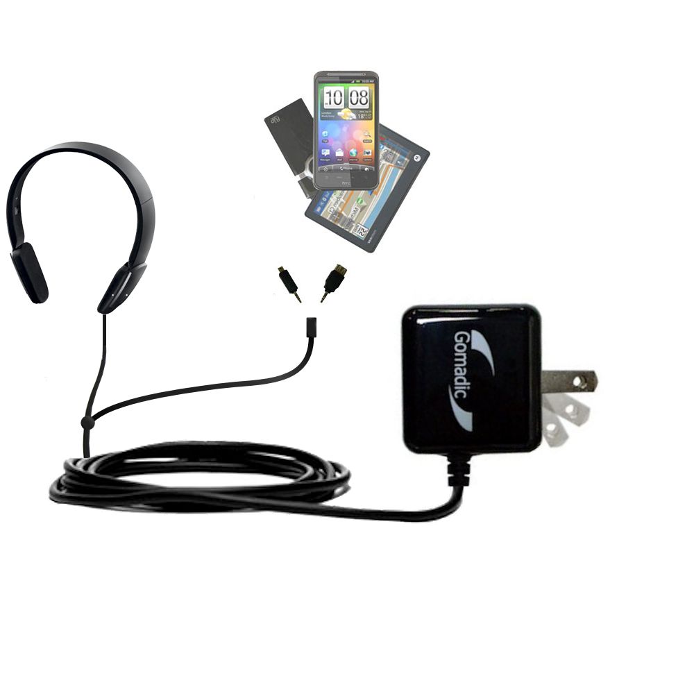 Double Wall Home Charger with tips including compatible with the Jabra Halo