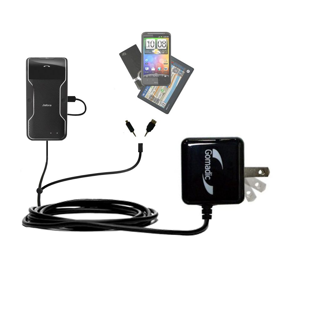 Double Wall Home Charger with tips including compatible with the Jabra Journey