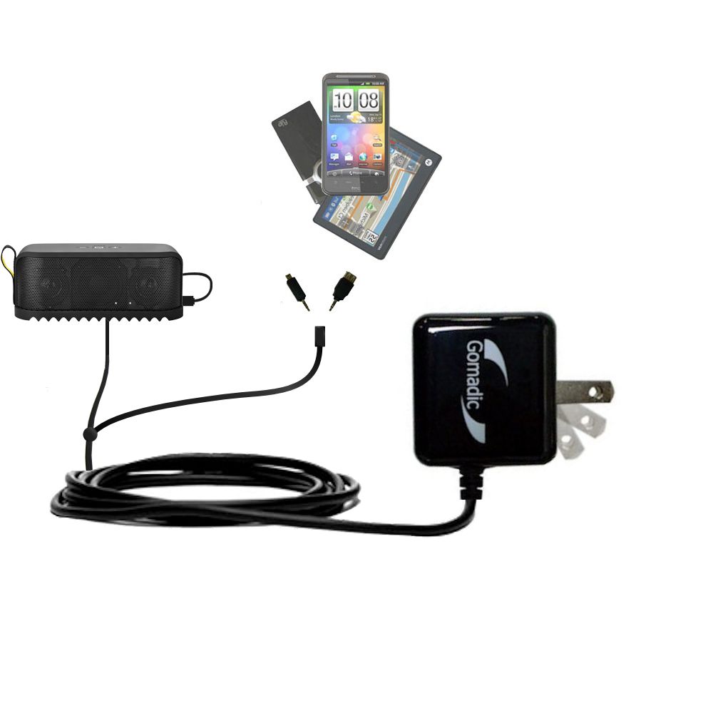 Double Wall Home Charger with tips including compatible with the Jabra Solemate Mini
