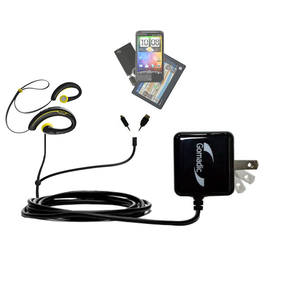 Double Wall Home Charger with tips including compatible with the Jabra Sport Wireless Plus
