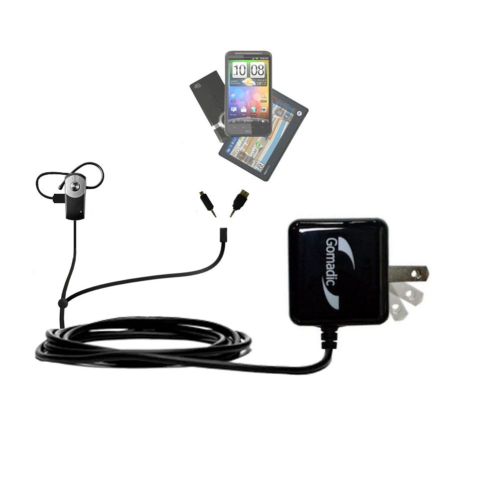 Double Wall Home Charger with tips including compatible with the Jabra VBT2050