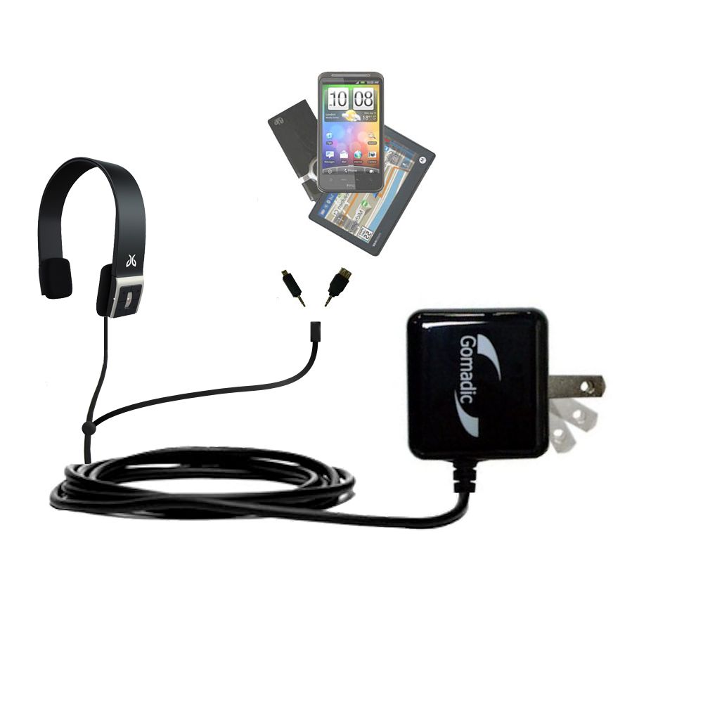 Double Wall Home Charger with tips including compatible with the Jaybird Sportsband SB1