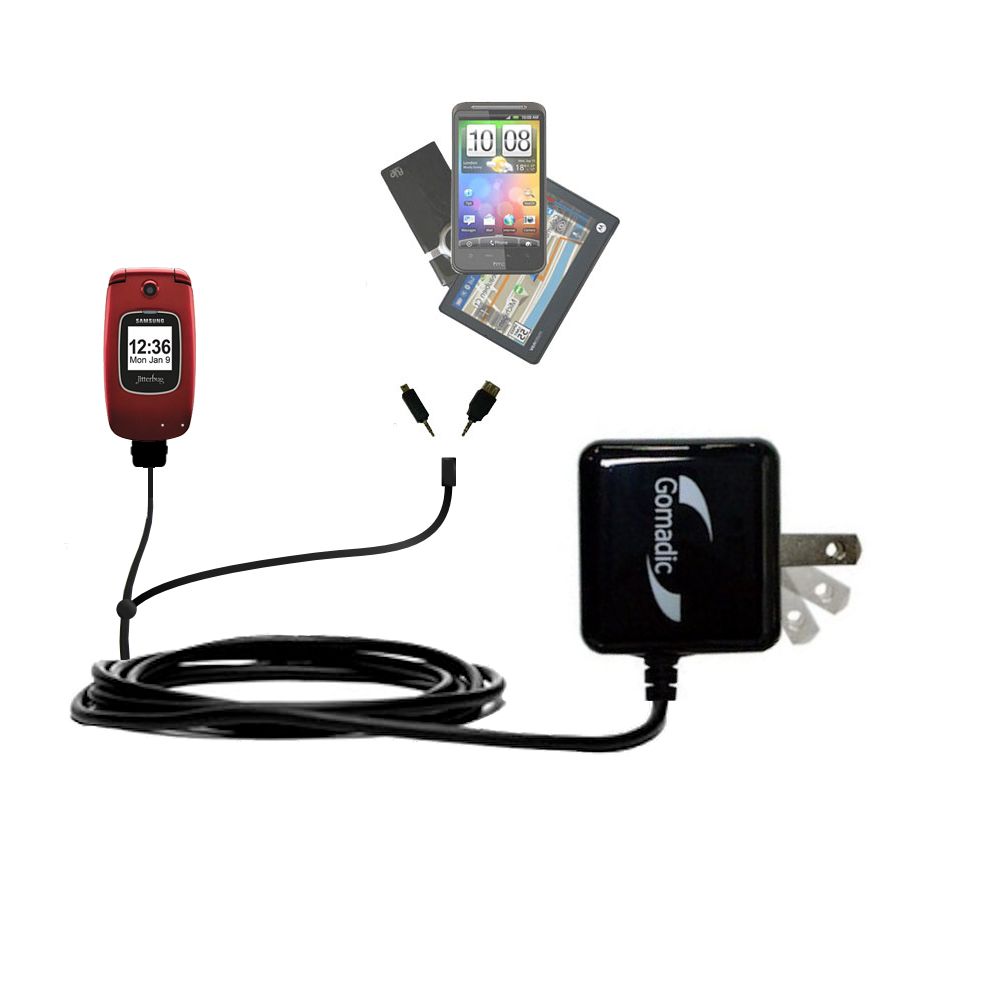 Double Wall Home Charger with tips including compatible with the Jitterbug Plus