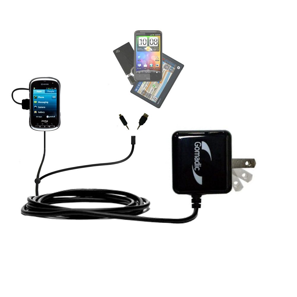 Double Wall Home Charger with tips including compatible with the Jitterbug Touch