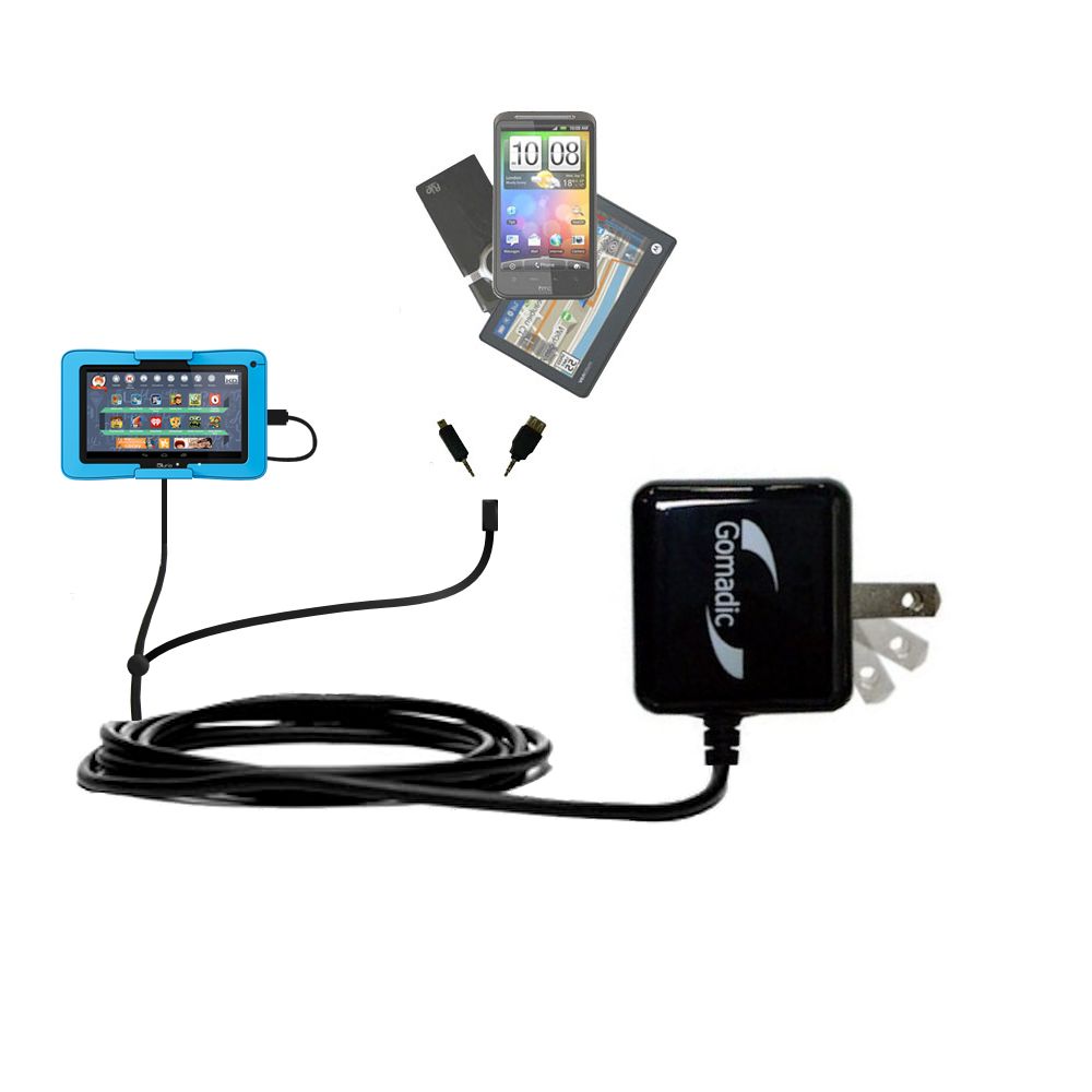 Double Wall Home Charger with tips including compatible with the KD Interactive Kurio Extreme