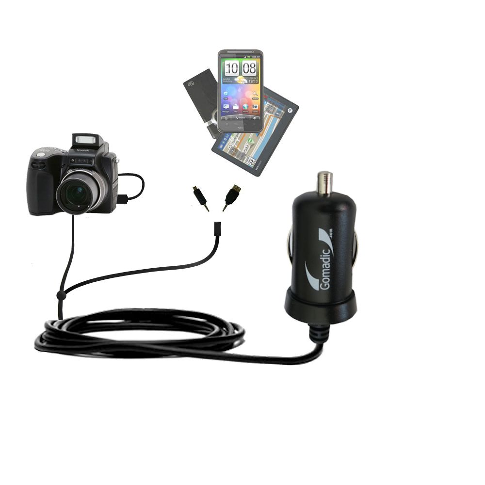mini Double Car Charger with tips including compatible with the Kodak DX7590