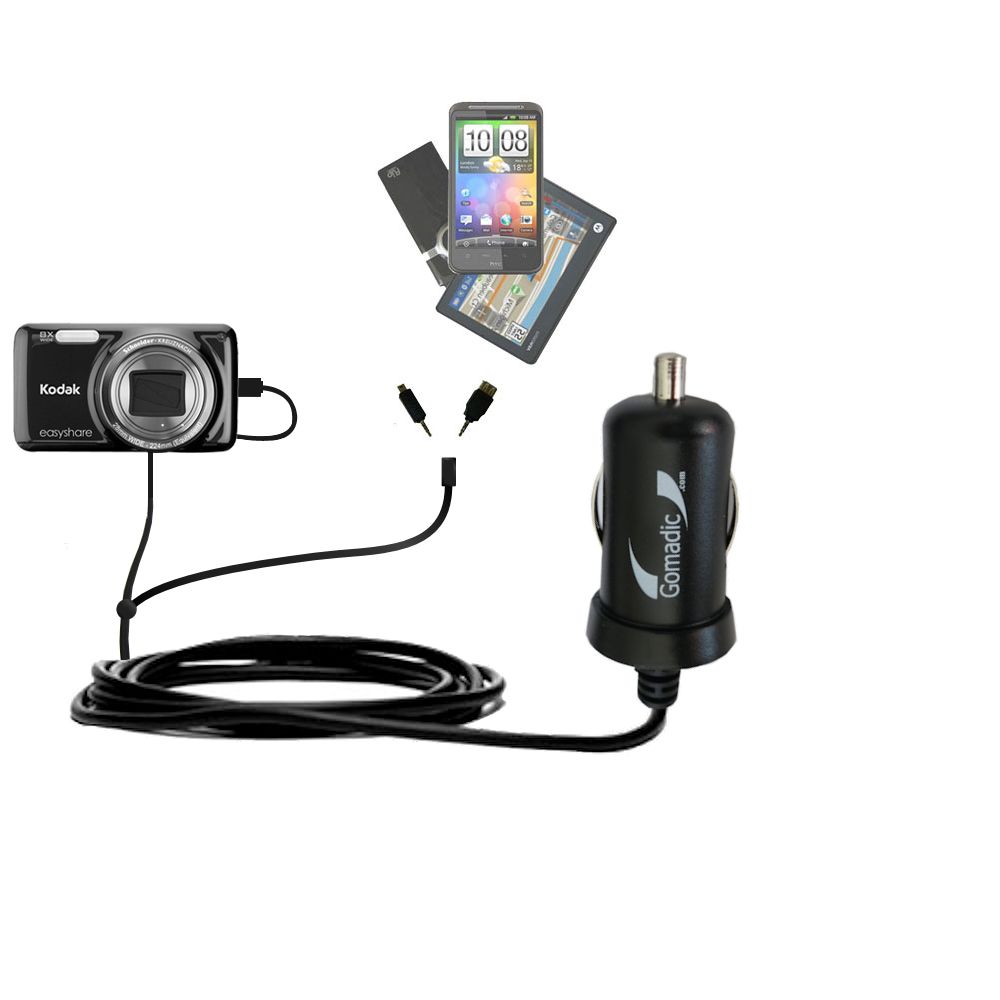 mini Double Car Charger with tips including compatible with the Kodak EasyShare M583