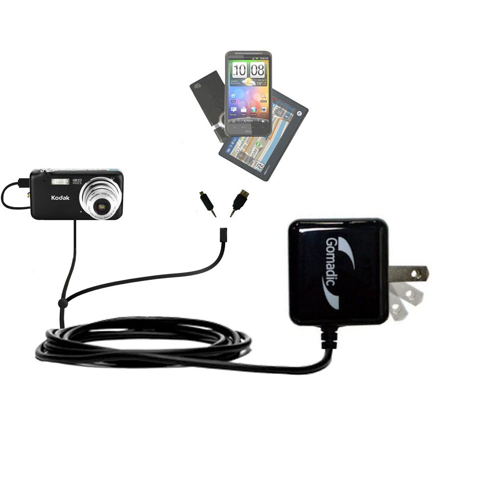 Double Wall Home Charger with tips including compatible with the Kodak Easyshare V1253