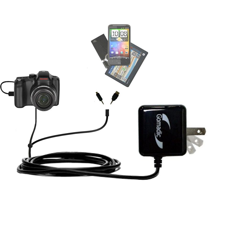 Double Wall Home Charger with tips including compatible with the Kodak Easyshare Z1015