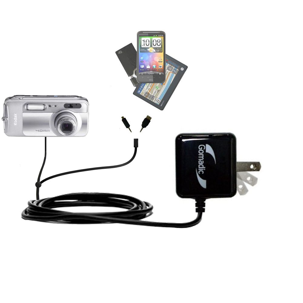 Double Wall Home Charger with tips including compatible with the Kodak LS743