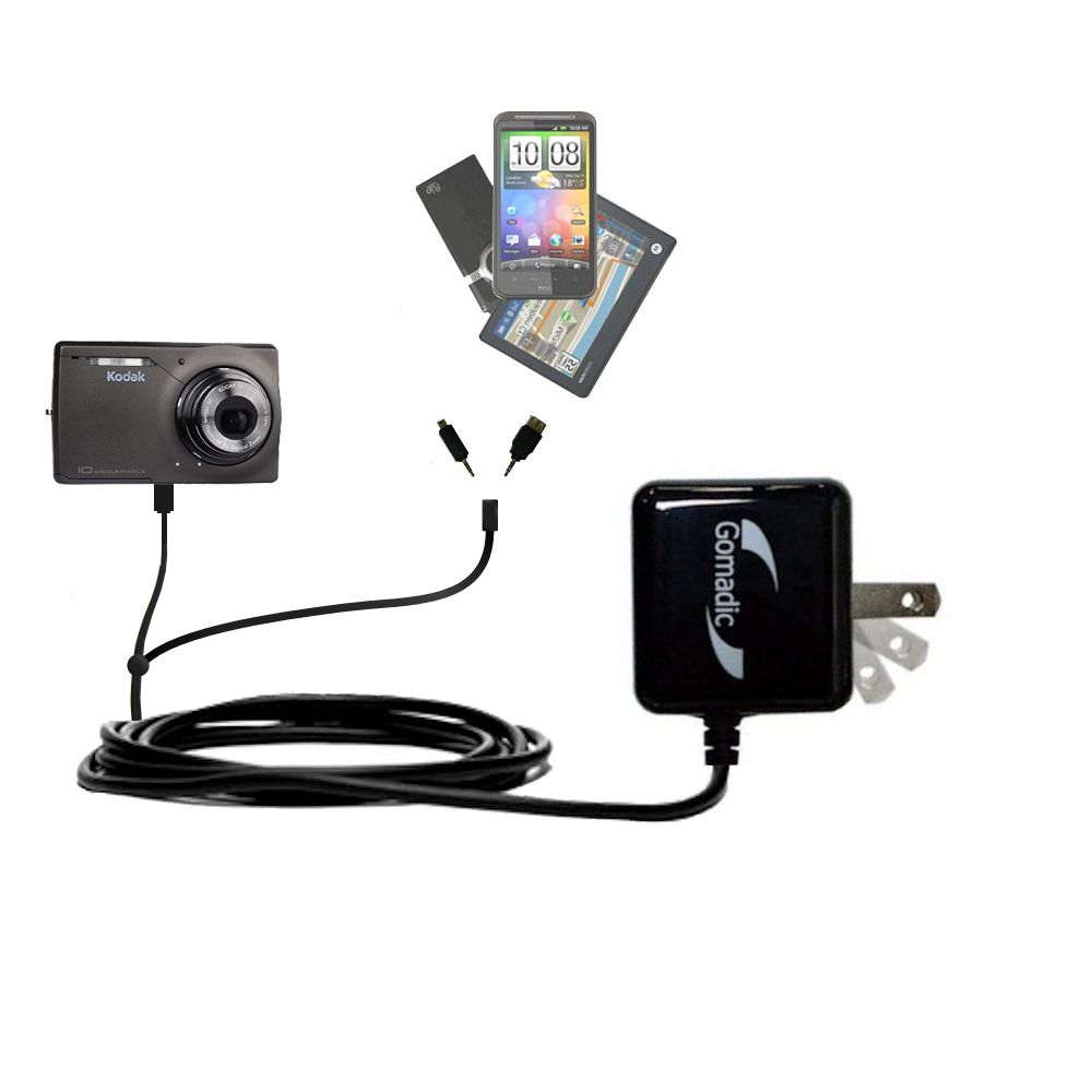 Double Wall Home Charger with tips including compatible with the Kodak M1033
