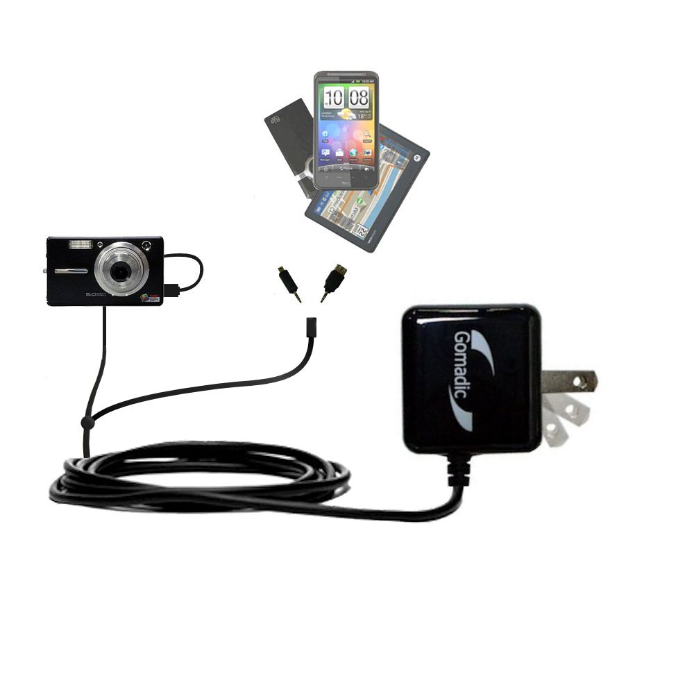 Double Wall Home Charger with tips including compatible with the Kodak V550