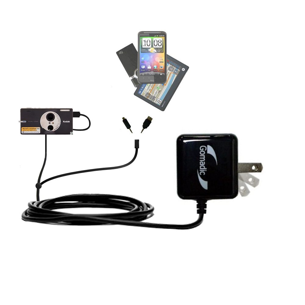 Double Wall Home Charger with tips including compatible with the Kodak V610