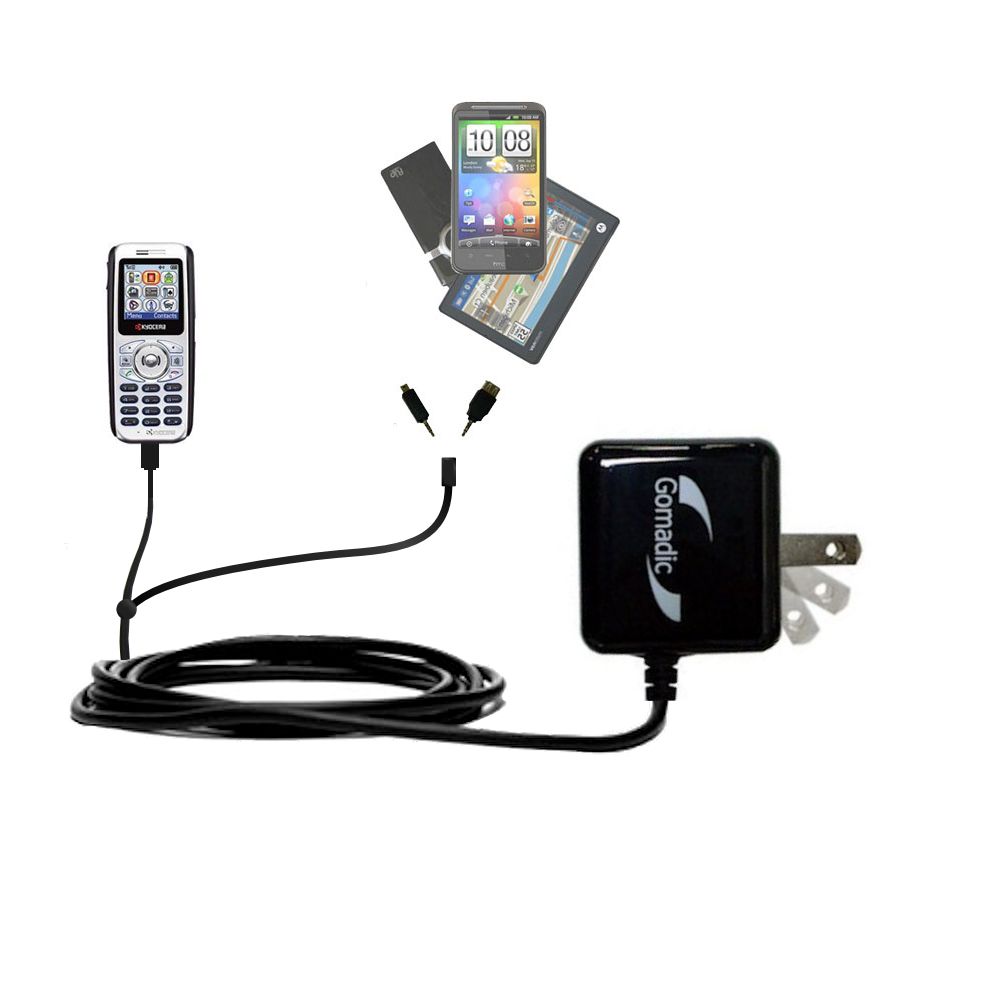 Double Wall Home Charger with tips including compatible with the Kyocera Dorado