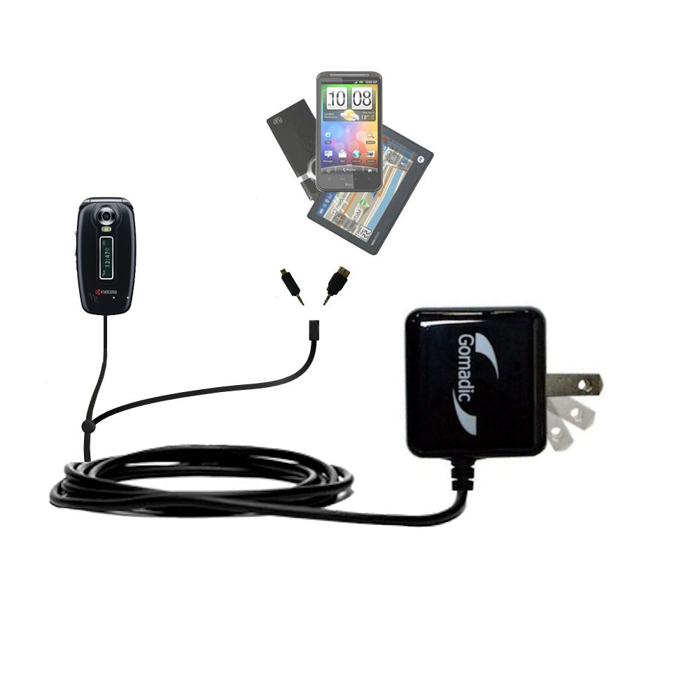 Double Wall Home Charger with tips including compatible with the Kyocera K322
