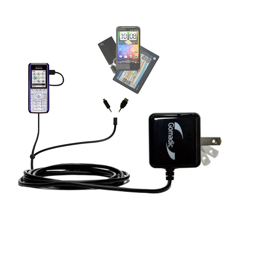Double Wall Home Charger with tips including compatible with the Kyocera K352