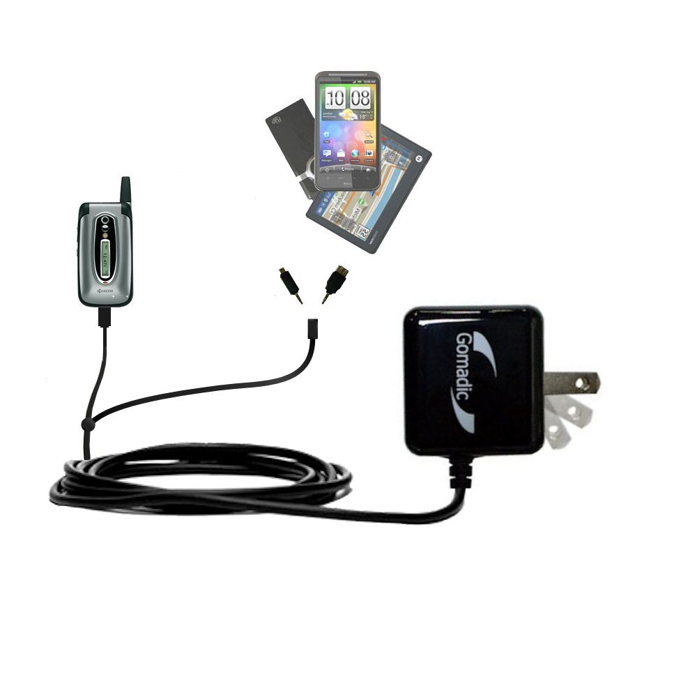 Double Wall Home Charger with tips including compatible with the Kyocera KX16