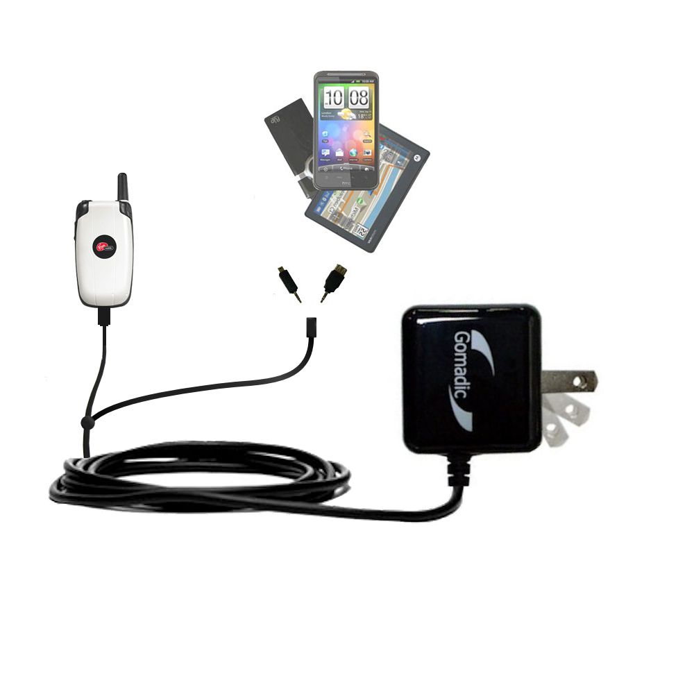 Double Wall Home Charger with tips including compatible with the Kyocera KX9D
