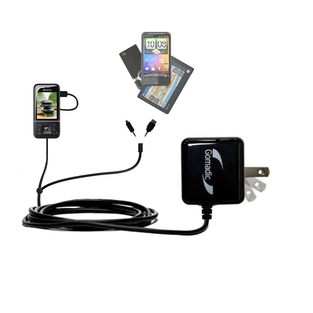 Double Wall Home Charger with tips including compatible with the Kyocera Laylo M1400