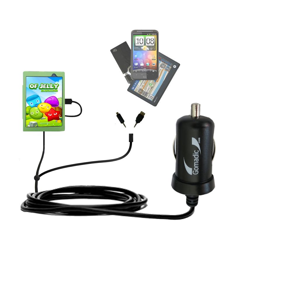 mini Double Car Charger with tips including compatible with the Le Pan Mini