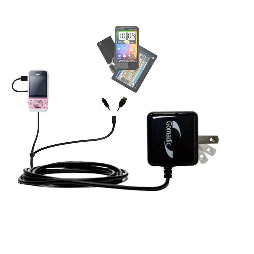 Double Wall Home Charger with tips including compatible with the LG  GU280