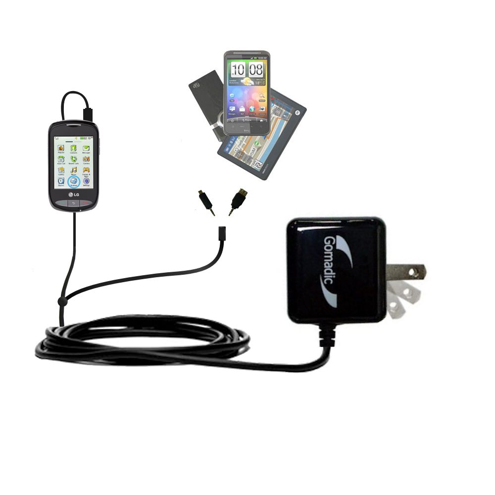 Double Wall Home Charger with tips including compatible with the LG 800G