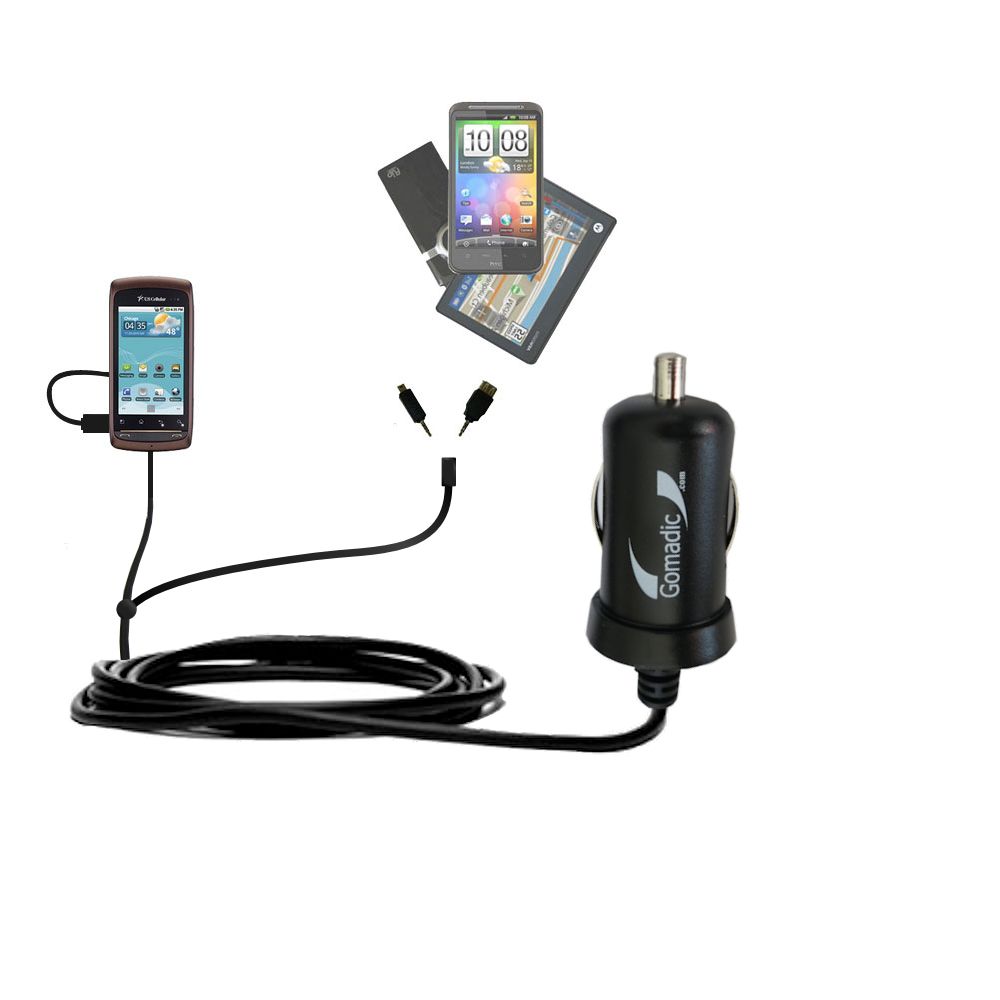 mini Double Car Charger with tips including compatible with the LG Apex