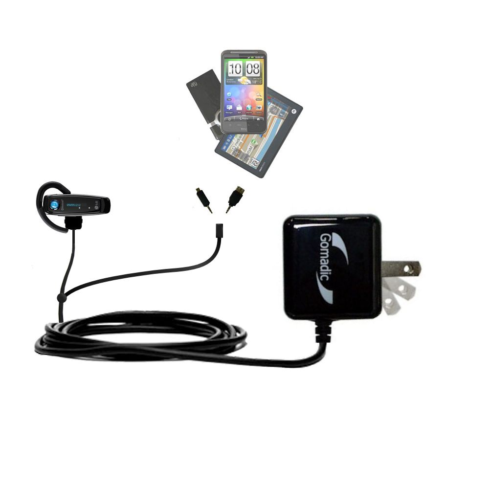 Double Wall Home Charger with tips including compatible with the LG Bluetooth Headset HBM-500