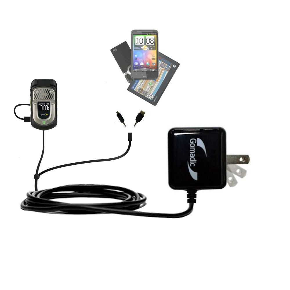 Double Wall Home Charger with tips including compatible with the Kyocera DuraXT DuraPro