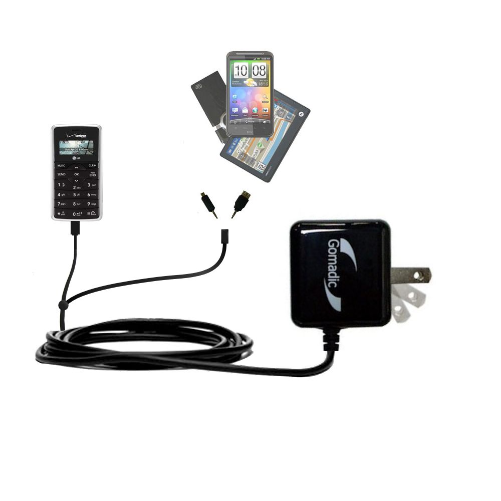 Double Wall Home Charger with tips including compatible with the LG enV2