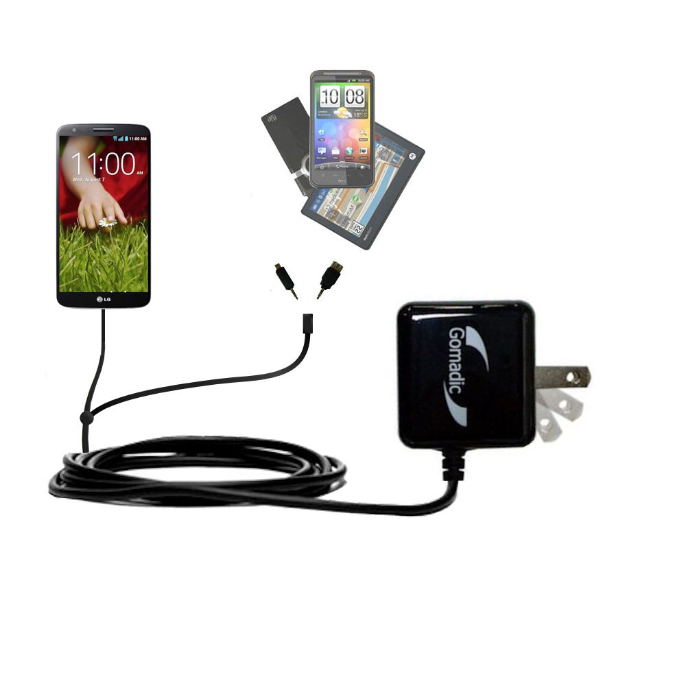 Double Wall Home Charger with tips including compatible with the LG G Pad
