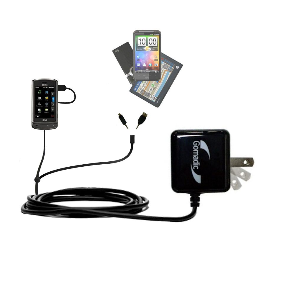 Double Wall Home Charger with tips including compatible with the LG Glimmer