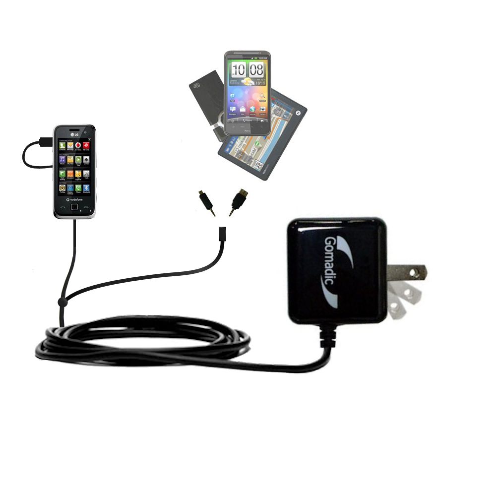 Double Wall Home Charger with tips including compatible with the LG GM750