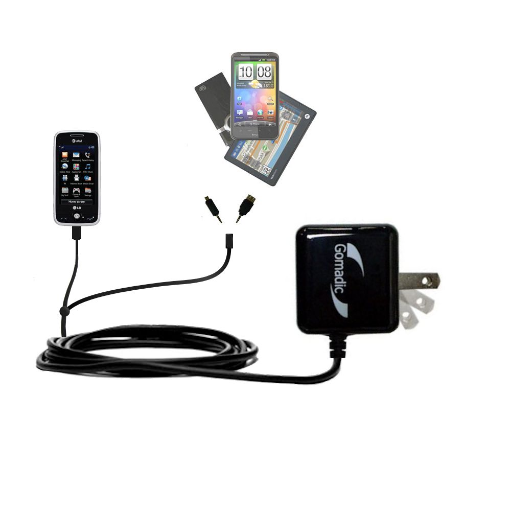 Double Wall Home Charger with tips including compatible with the LG GS390