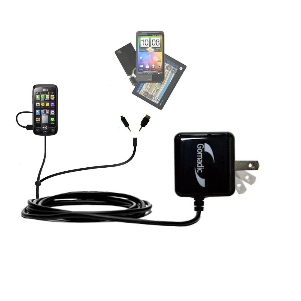 Double Wall Home Charger with tips including compatible with the LG GS500