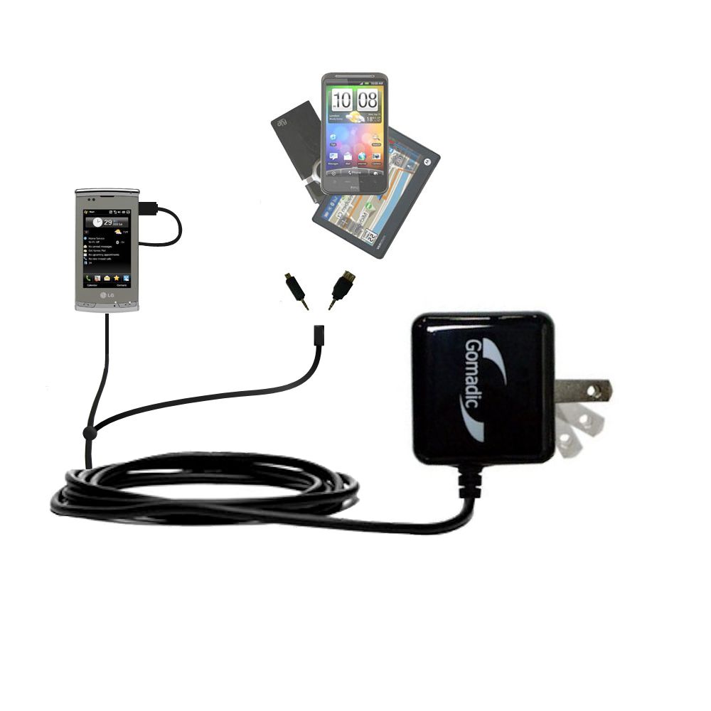 Double Wall Home Charger with tips including compatible with the LG Incite