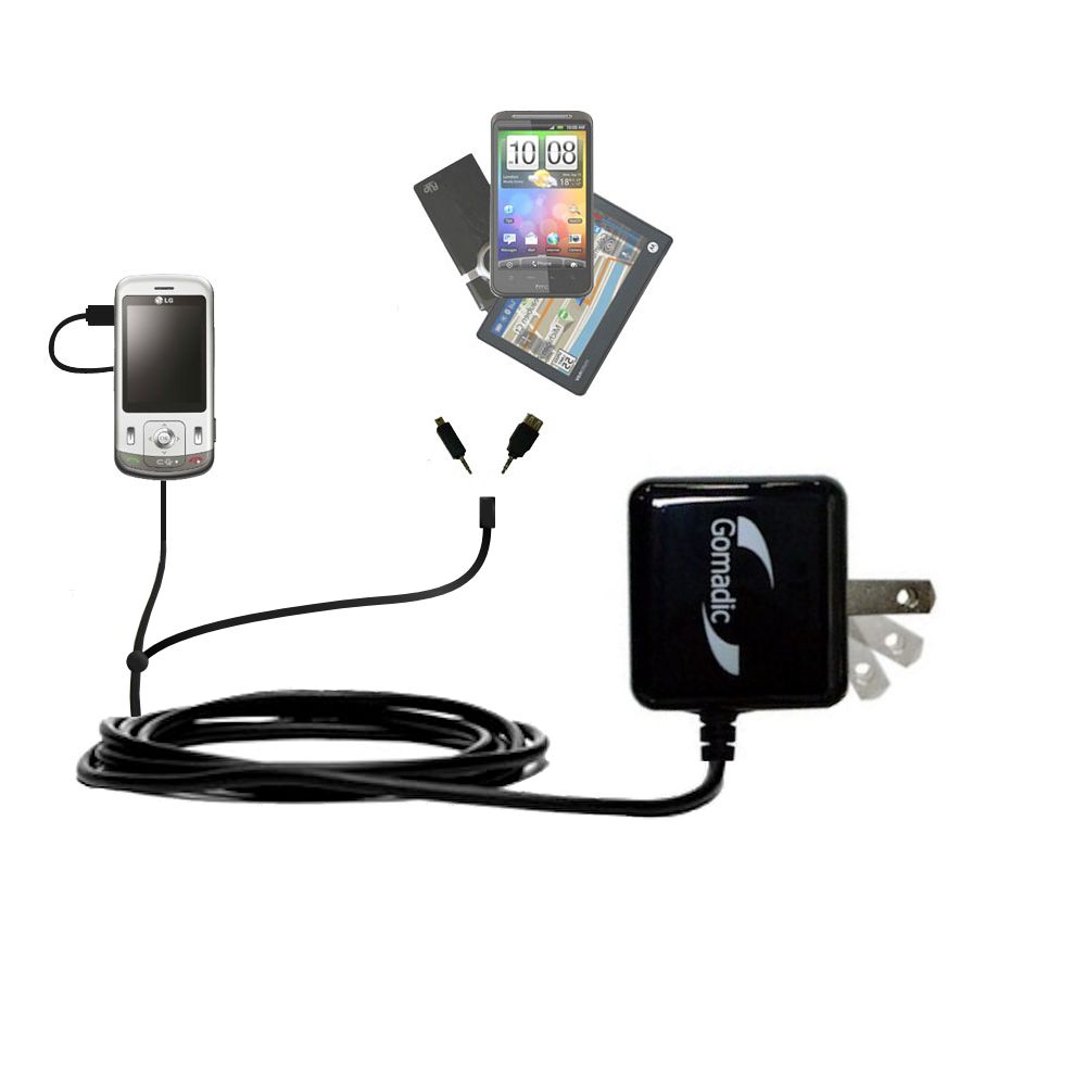 Double Wall Home Charger with tips including compatible with the LG KC780