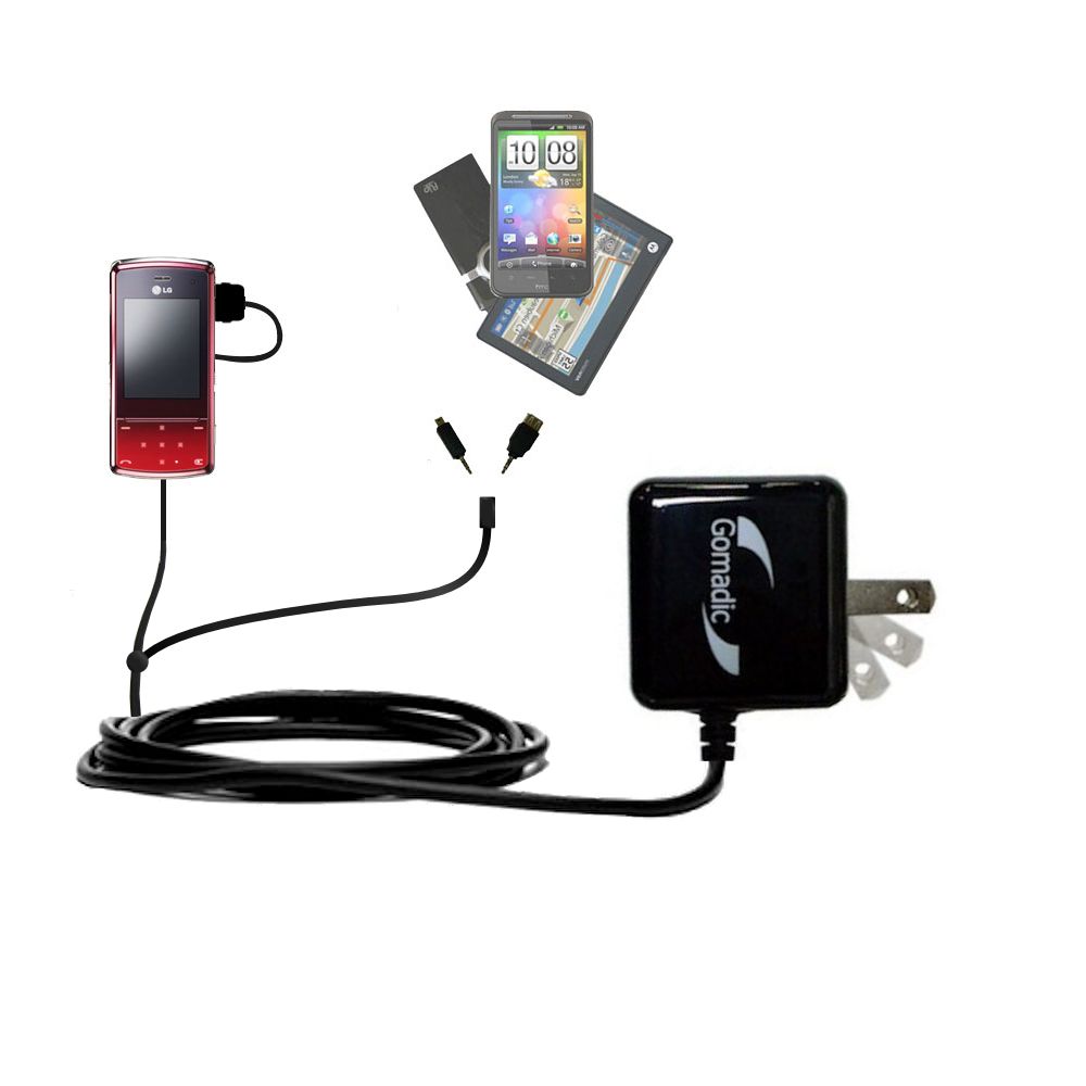 Double Wall Home Charger with tips including compatible with the LG KF510 / KF-510