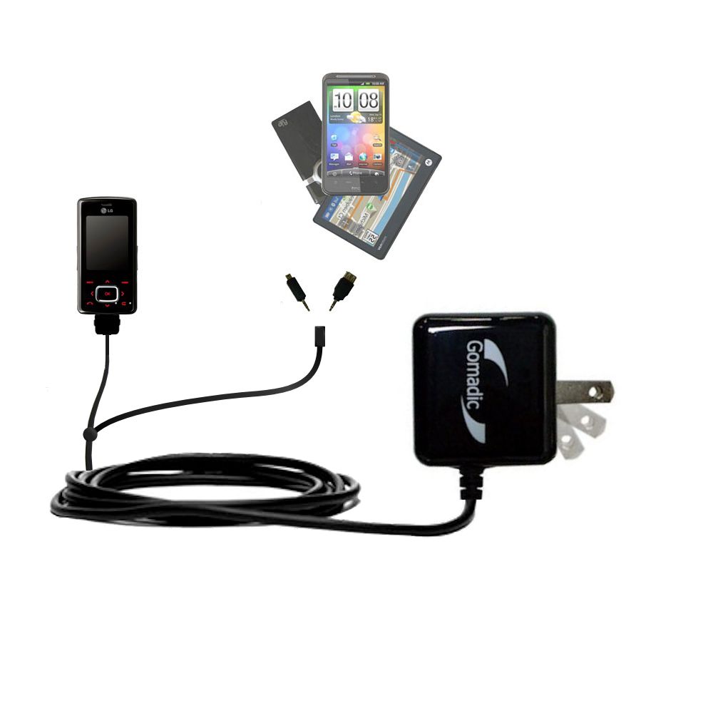 Double Wall Home Charger with tips including compatible with the LG KG800
