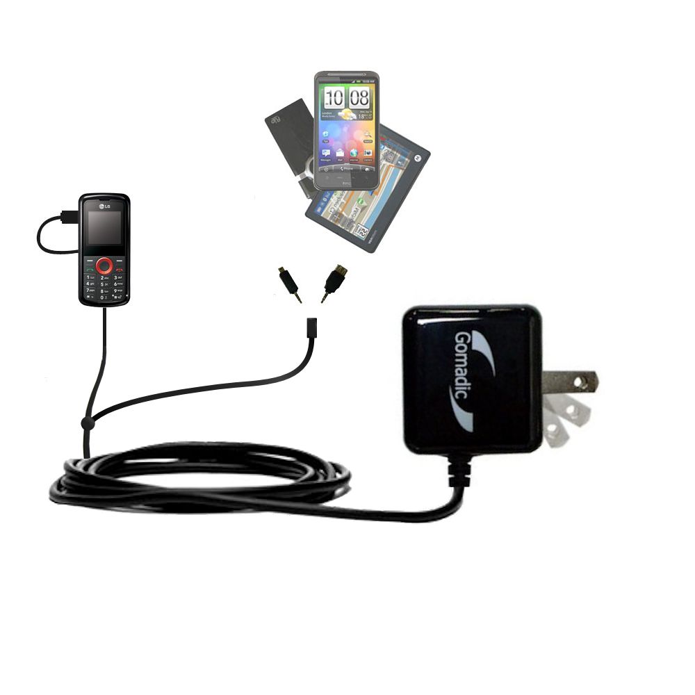 Double Wall Home Charger with tips including compatible with the LG KP108