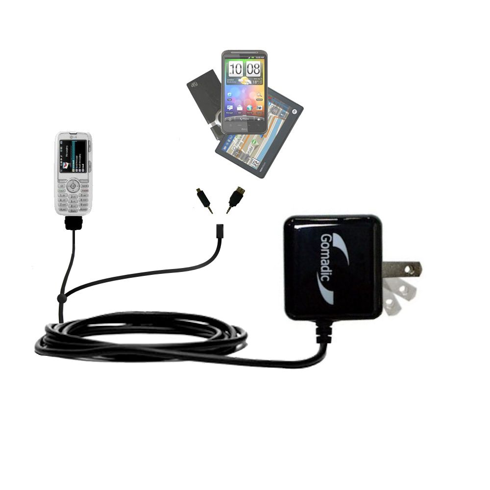 Double Wall Home Charger with tips including compatible with the LG LX260 LX290