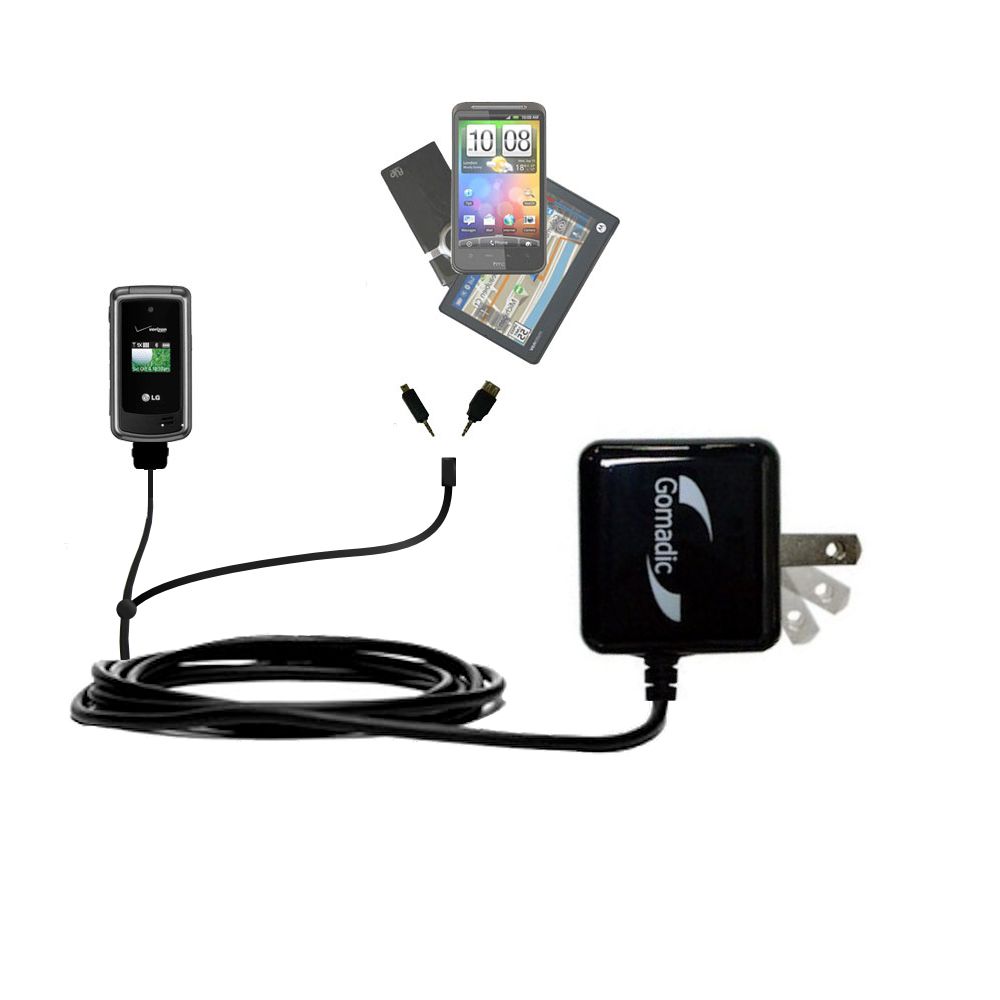 Double Wall Home Charger with tips including compatible with the LG LX5500