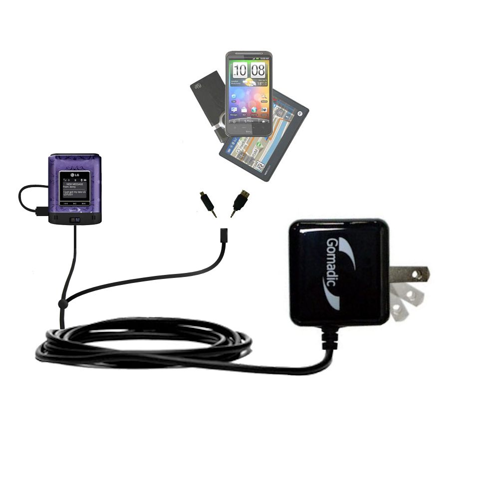 Double Wall Home Charger with tips including compatible with the LG LX600