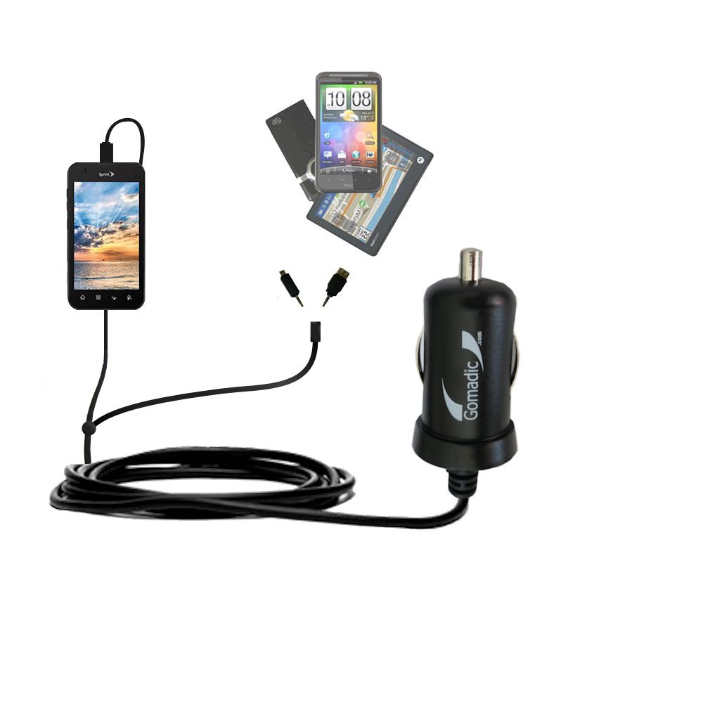 mini Double Car Charger with tips including compatible with the LG Marquee