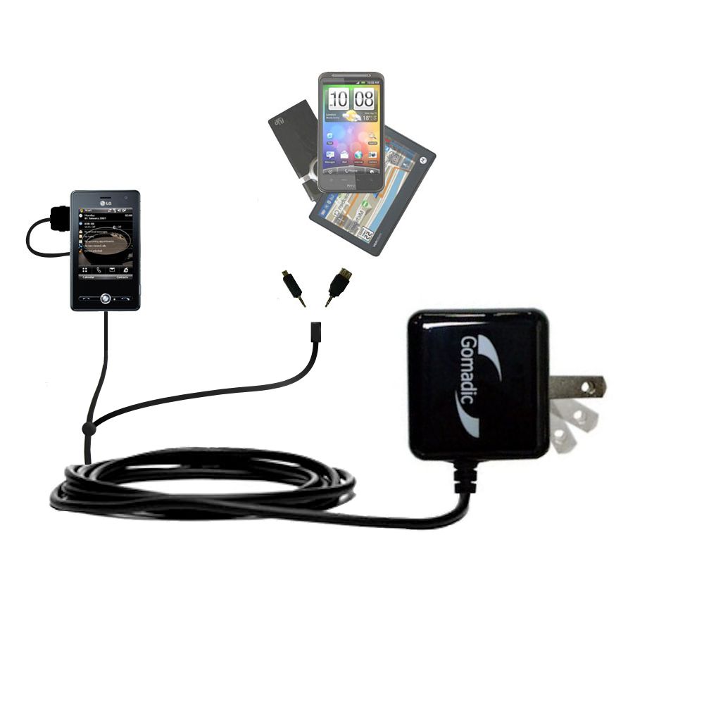Double Wall Home Charger with tips including compatible with the LG MS25