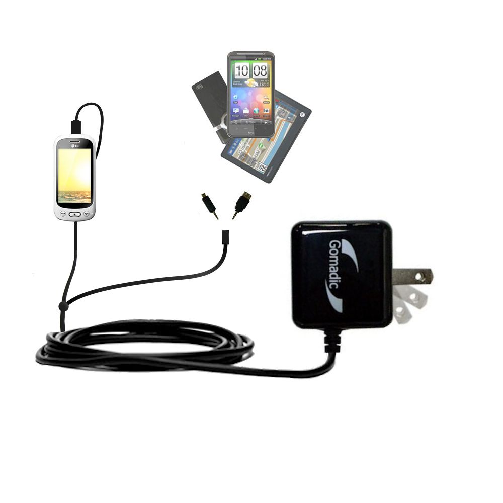 Double Wall Home Charger with tips including compatible with the LG Neon II