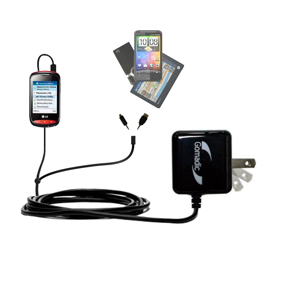Double Wall Home Charger with tips including compatible with the LG Plum
