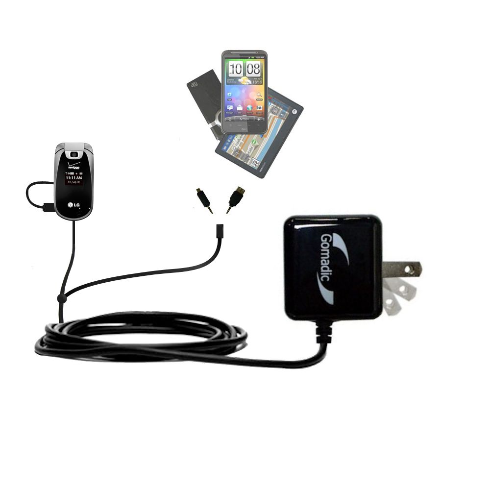 Double Wall Home Charger with tips including compatible with the LG Revere