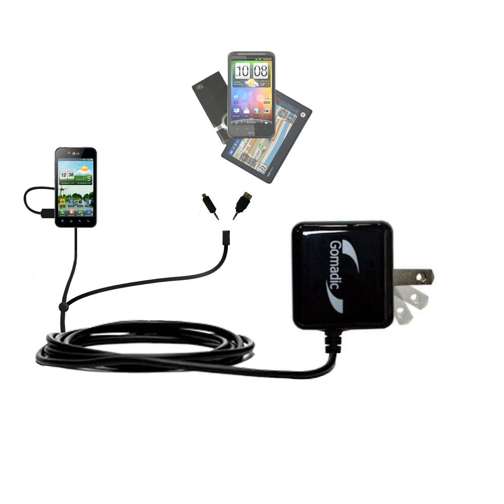 Double Wall Home Charger with tips including compatible with the LG Swift
