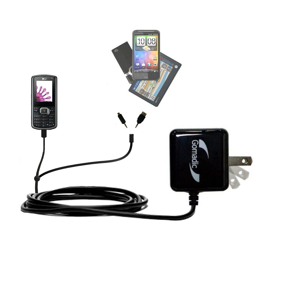 Double Wall Home Charger with tips including compatible with the LG UX265 UX280